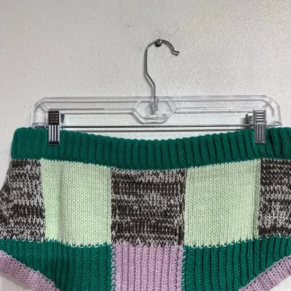 For Love & Lemons Green Plaid High Waist Finley Short Sz L NWT - joarbit.com
